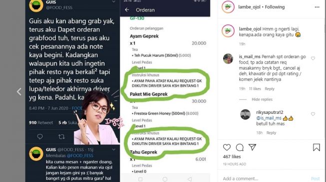 Kejam! Pelanggan Ini Ancam Ojol Hanya Gegara Pesanan Ayam