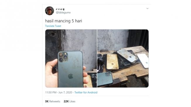 Pamer Hasil Mancing Dapat iPhone, Warganet: Bagi Lokasi Bos!