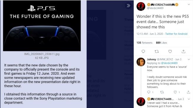 Pengumuman peluncuran PlayStation 5. [Twitter]