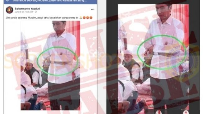 CEK FAKTA: Benarkah Foto Jokowi Ini Tunjukkan Kesalahan saat Bersedekap?