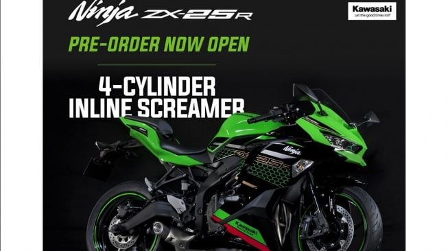 Kawasaki Ninja ZX-25R dibuka keran indennya (Facebokk-Kawasaki NZ)