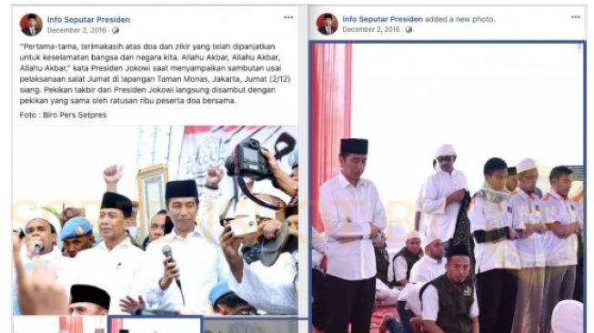 Penjelasan Foto Jokowi Salat 'Muslim Pasti Tahu Kesalahan Orang Ini'. (turnbackhoax.id)