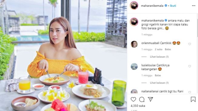 Potret cantik Maharani Kemala Dewi (Instagram).