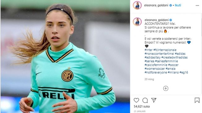 Striker tim wanita Inter Milan, Eleonora oni. (Instagram/@eleonora_goldoni).