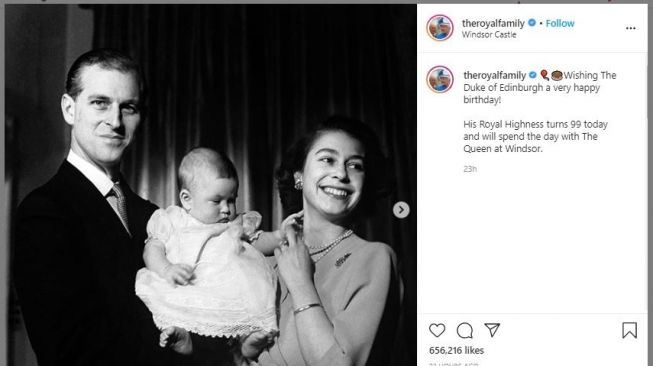 Pangeran Philip Saat Muda (instagram.com/theroyalfamily)