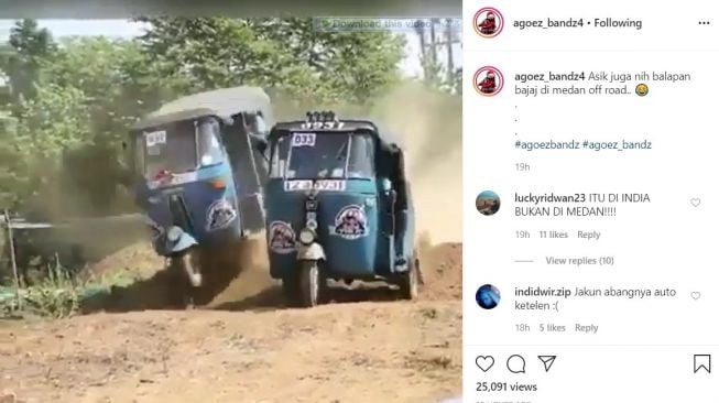 Saat bajaj jajal sirkuit motocross (Instagram-agoez_bandz4)