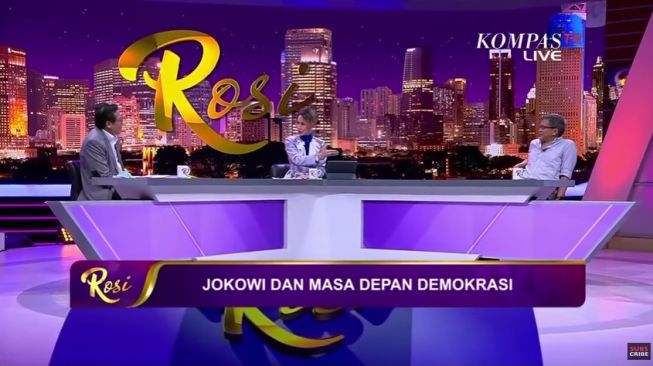 Fadjroel Rachman, Rosianna Silalahi dan Rocky Gerung (Screenshot Youtube KOMPASTV)