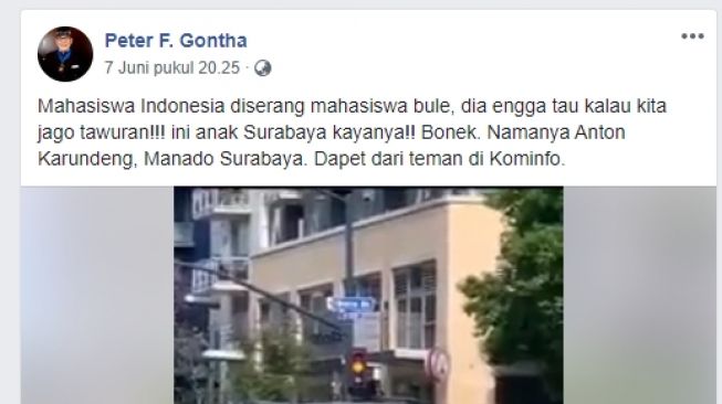 Peter F. Gontha mengungkap identitas pria yang menghajar bule di AS. (Facebook/ Peter F. Gontha)