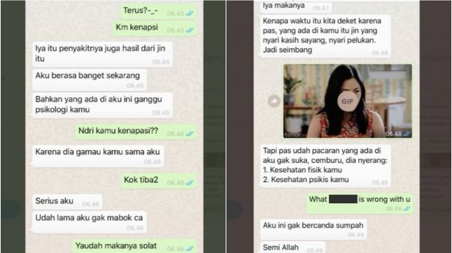 Curhat Warganet Diputuskan dengan Alasan Ketempelan Jin (twitter.com/notahsatan)