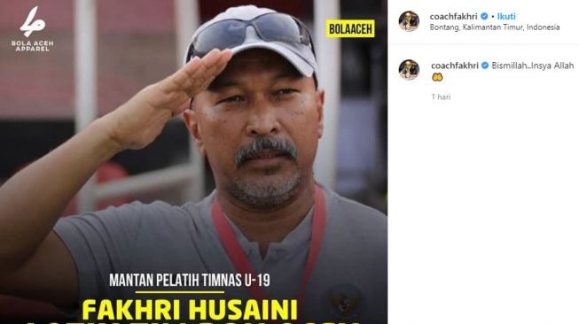 Fakhri Husaini kini telah resmi menjadi pelatih tim PON Aceh. (Instagram/coachfakhri)