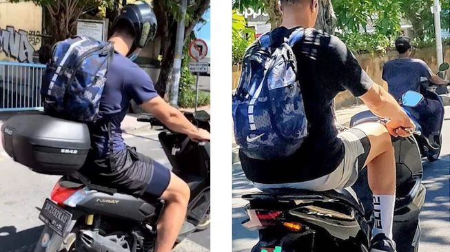 Heboh Bule Tinggi Besar Naik Yamaha NMax, Ternyata Pebasket