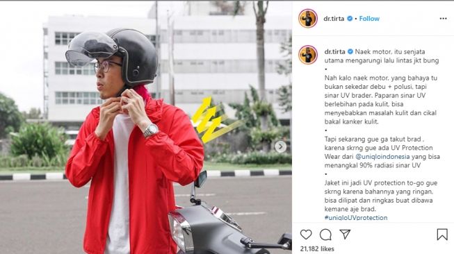 Cocok juga nih naik Vespa Instagram-dr.tirta)