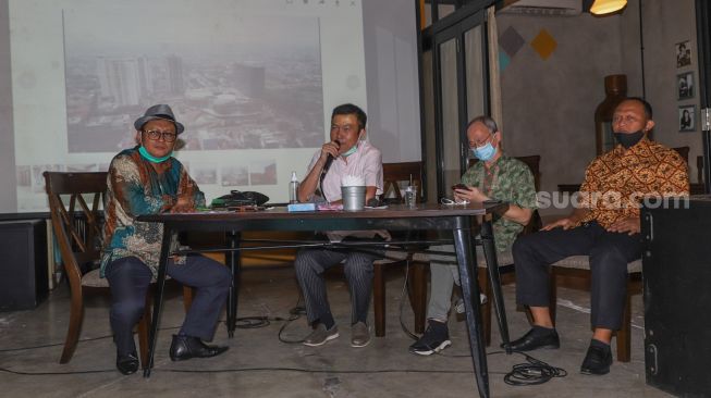 Suasana saat konferensi pers PT. Harmas Jalesveva di Jakarta Pusat, Selasa (16/6). [Suara.com/Alfian Winanto]
