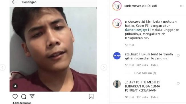 Beredar kabar Bintang Emon dilaporkan kader PSI ke Kominfo. (Instagram/@undercover.id)