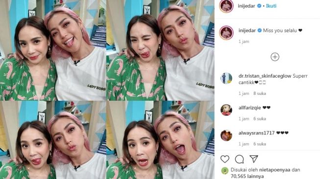 Unggahan Jessica Iskandar bareng Nagita Slavina [Instagram/@inijedar]