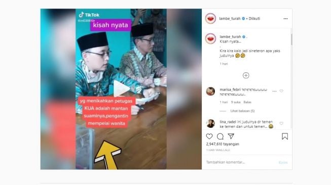 Petugas KUA Menikahkan Mantan Istri dengan Teman Sendiri, Videonya Viral