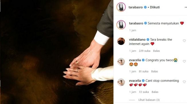 Tara Basro dan Daniel Adnan diyakini telah menikah. [Instagram]