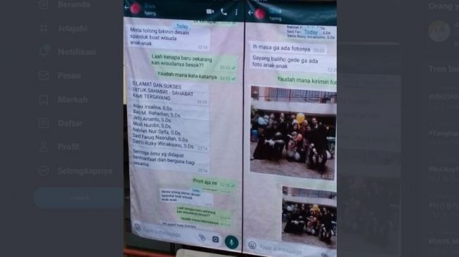 Viral Foto Spanduk Berisi Chat WA, Netizen: Efek Desain Minta Gratisan