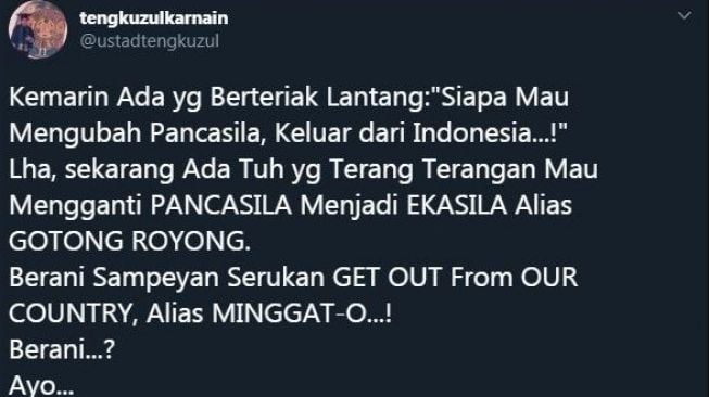 (Twitter/@ustadtengkuzul)