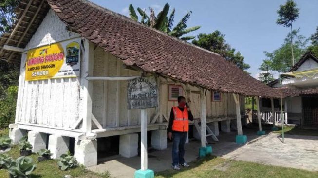 Lumbung Pangan Kampung Tangguh Semeru di Desa Kunjang Kabupaten Kediri. [Suara.com/Usman Hadi]