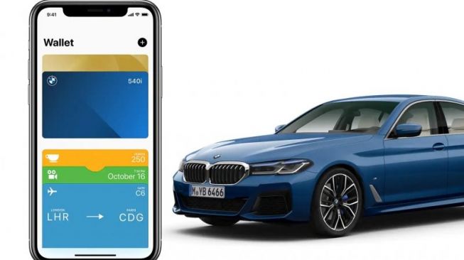 iPhone pairing dengan BMW seri 5 [Dok BMW via ANTARA].