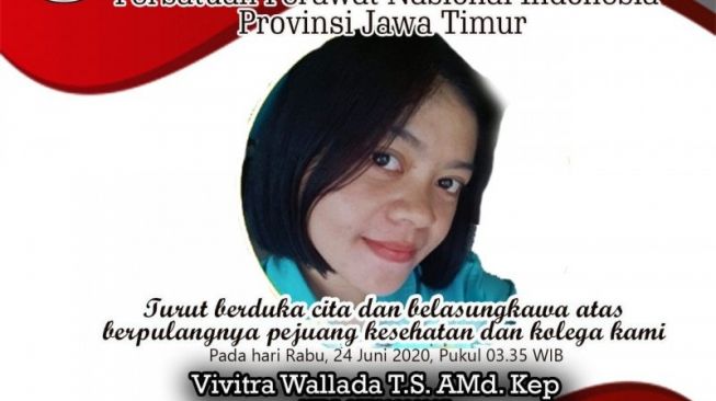 Perawat Vivitra Meninggal, Tinggalkan Bayi yang Lahir Terpapar Covid-19