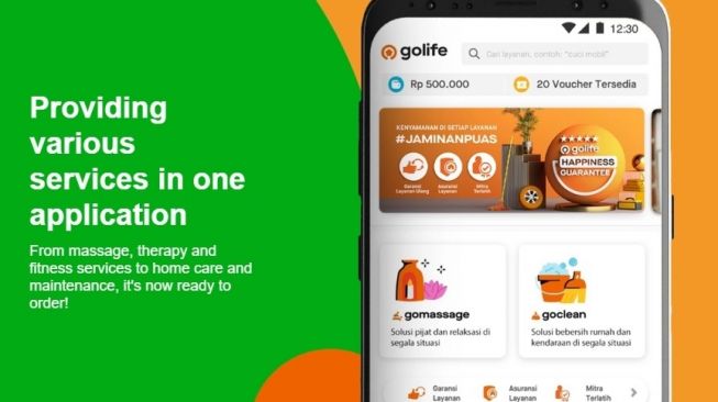 Layanan aplikasi GoLife. [Gojek]