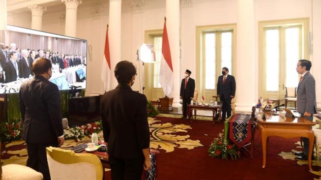 Presiden Joko Widodo (Jokowi) ikuti KTT ASEAN ke 36 secara Virtual. (Foto dok.  Biro Pers Sekretariat Presiden)