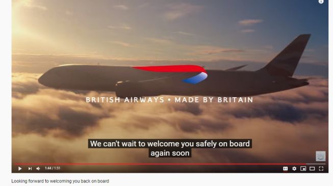 Cek Fakta: British Airways Hentikan layanan dan PHK karyawan. (YouTube/Unite the Union Yout)