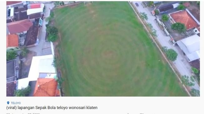 Heboh Lapangan Sepak Bola di Teloyo Klaten Punya Motif Mirip di Eropa