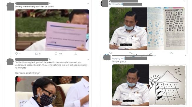 Jokowi Marah di Sidang Kabinet, Gaya Menteri Dijadikan Meme (Twitter)