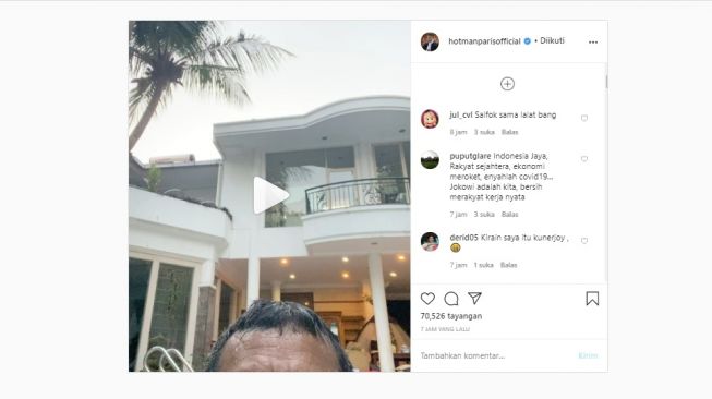 Hotman Paris mengomentari Presiden Jokowi yang siap ambil langkah extraordinary (Instagram)