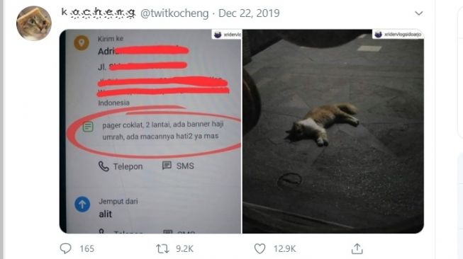 Pelanggan Bilang ke Driver Ojol Rumahnya Ada Macan,  Ending-nya Ngakak (Twitter)