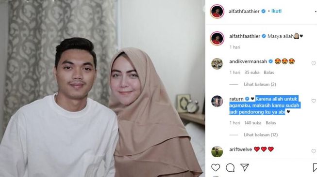 Ratu Rizky Nabila, istri bek Persija Jakarta Alfath Faathier. (Instagram/alfathfaathier)