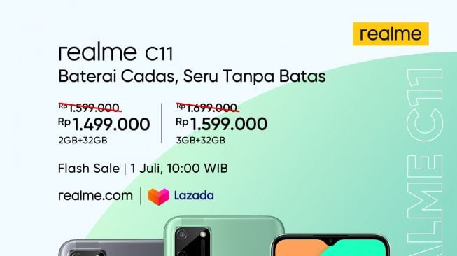 Usung Desain dan Harga Terbaik, realme Hadirkan C11 dan Buds Q