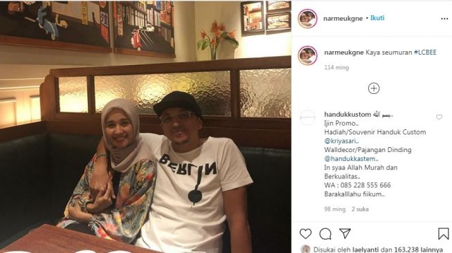 Potret Kebersamaan Laudya Cynthia Bella dan Engku Emran [Instagram/@narmeukgne]