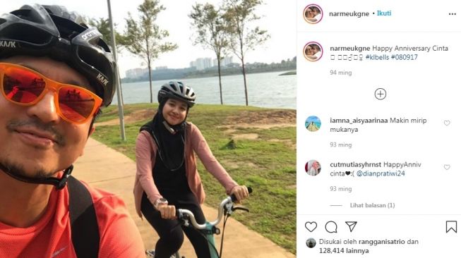 Potret Kebersamaan Laudya Cynthia Bella dan Engku Emran [Instagram/@narmeukgne]