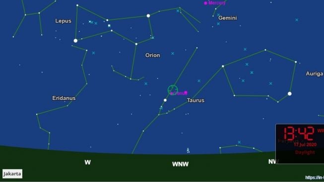 Pendekatan Bulan, Venus, Aldebaran. [In the Sky]
