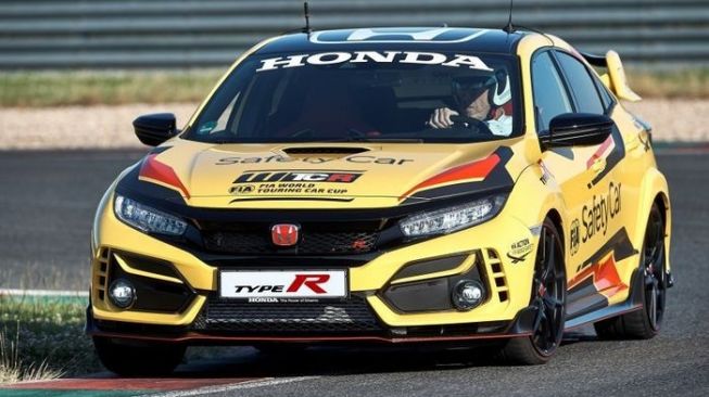 Honda Civic Type R Limited Edition berbody warna Sunlight Yellow, desain tampilan digarap seniman Belgia, Vanuf [Honda Global].