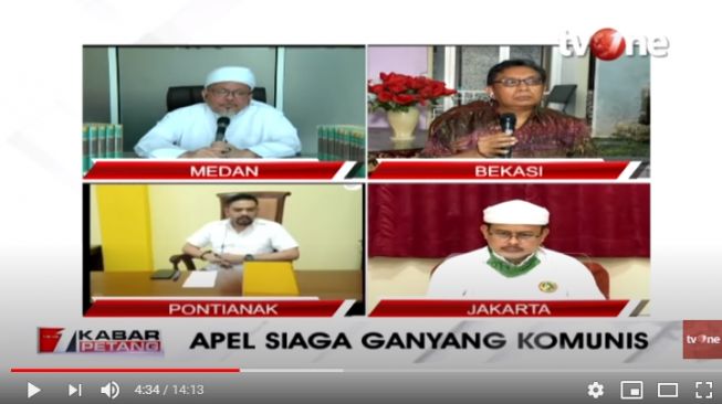 Tengku Zul dalam acara Apa Kabar Indonesia TV One (YouTube).