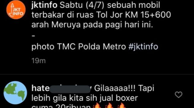 Admin olshop promosi di unggahan kecelakaan bikin warganet kesal. (Twitter)