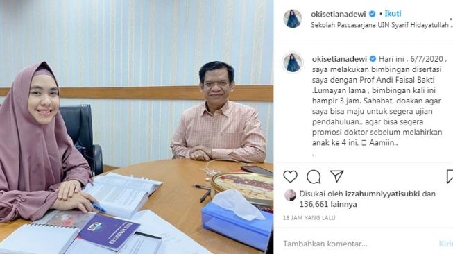 Unggahan Oki Setiana Dewi [Instagram/@okisetianadewi]