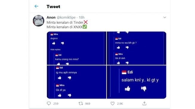 Pria Indonesia Kepergok Minta Kenalan Cewek di Situs Porno (Twitter)