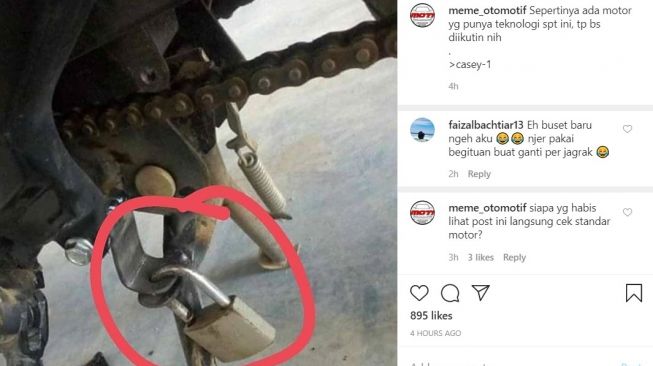 Tingkat keamanan motor ini bikin maling mikir 2 kali (Instagram)