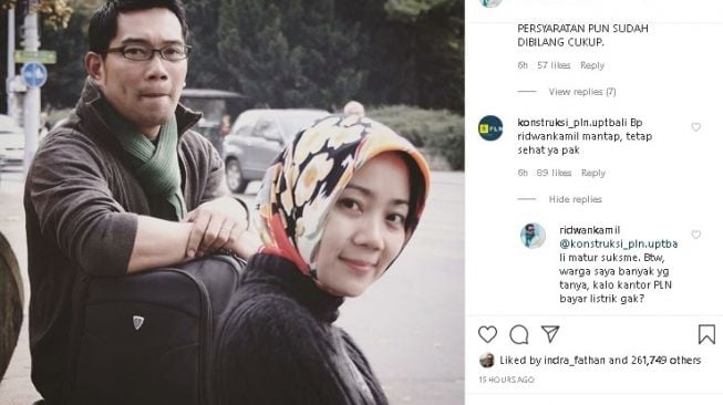 PLN Bali Tanggapi Foto Ridwan Kamil, Malah Dapat Balasan Kocak