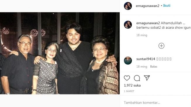 Potret kebersamaan Ivan Gunawan dan ayahnya, Bambang Tjahyo Gunawan [Instagram/@ernagunawan2]