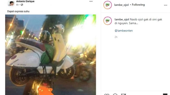 Potret motor dengan muatan ekstrem. (Instagram)