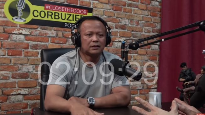 Menteri KKP Edhy Prabowo di Podcast Deddy Corbuzier. (YouTube/Deddy Corbuzier)