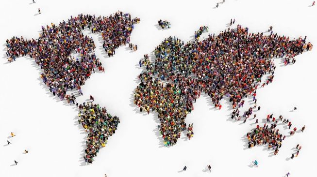 Ilustrasi populasi dunia. [Shutterstock]