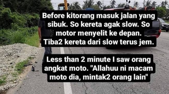 Viral pria beristri tewas sesaat usai beli motor baru. (Instagram)